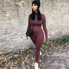 Short or Long Sleeve 2 Piece Set Tracksuit