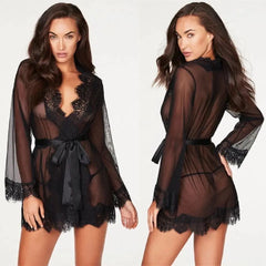 Sexy Lace Lingerie Robe