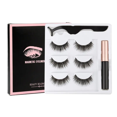 Eyelashes With Magnetic eyeliner 3D Mink - 3 PACK!!!