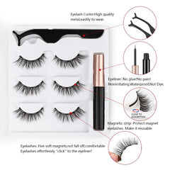 Eyelashes With Magnetic eyeliner 3D Mink - 3 PACK!!!