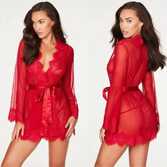 Sexy Lace Lingerie Robe