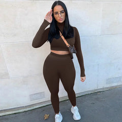 Short or Long Sleeve 2 Piece Set Tracksuit