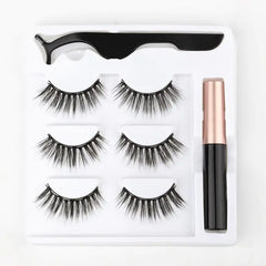 Eyelashes With Magnetic eyeliner 3D Mink - 3 PACK!!!